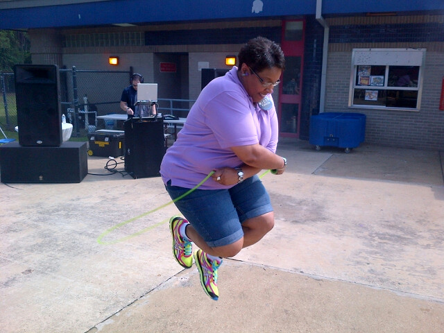 Felicia Bell jumping rope